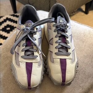 Figs New Balance Purple and Gray Athletic Shoes